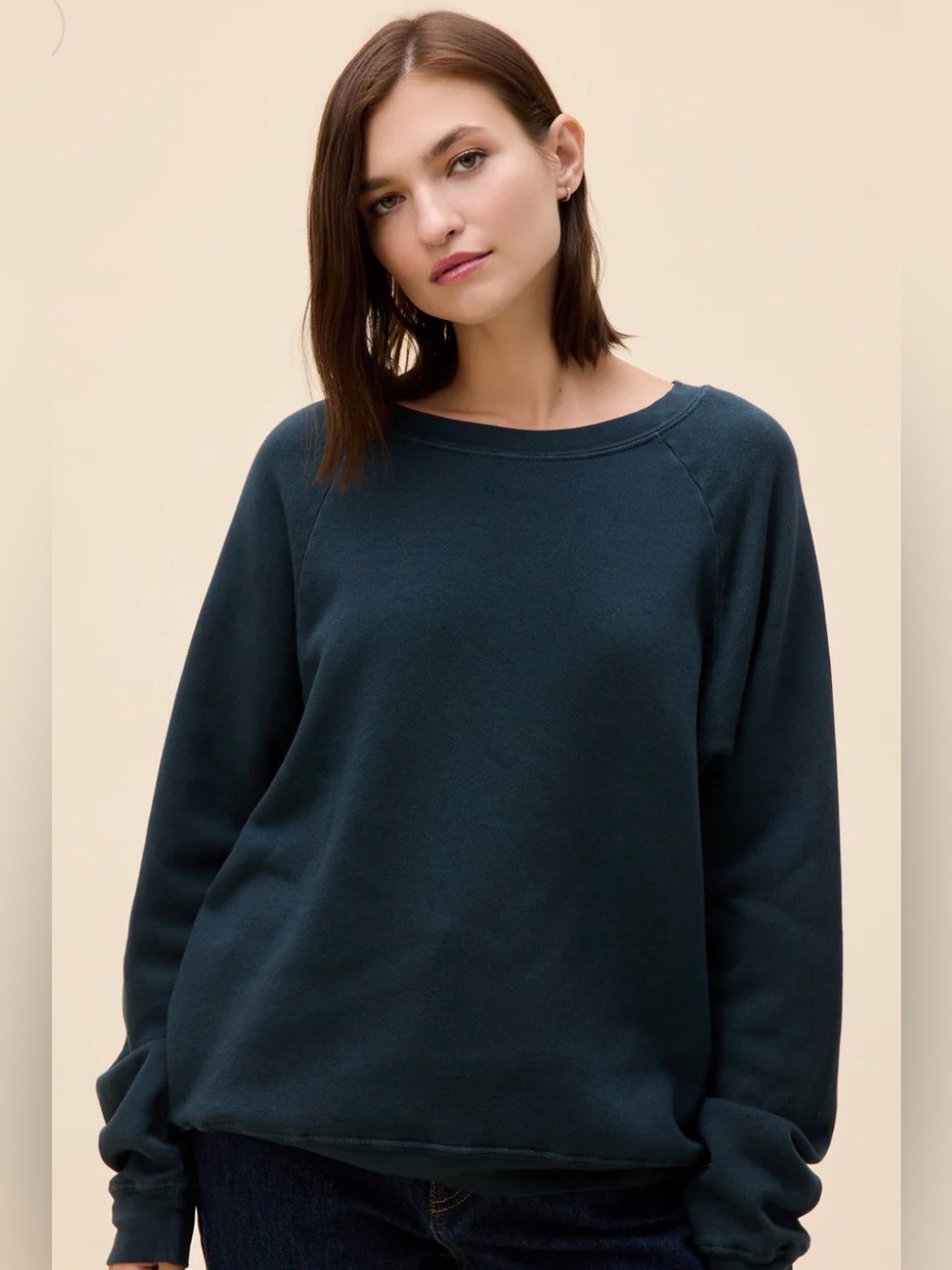 Daydreamer solid vintage raglan crew sweatshirt